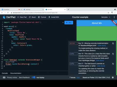 Build your first Flutter app