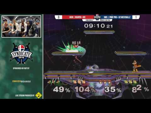 SYN2016 - HEIR | reaper + mYi | Ice Vs VwS | Prof Pro + G2 Westballz - SSBM Doubles Bracket WSF