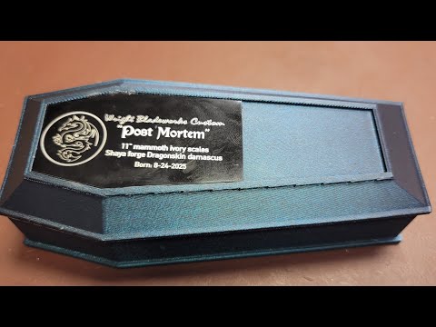 CUSTOM ITALIAN SWITCHBLADE - "POST MORTEM" - DRAGONSKIN DAMASCUS -Wright Bladeworks