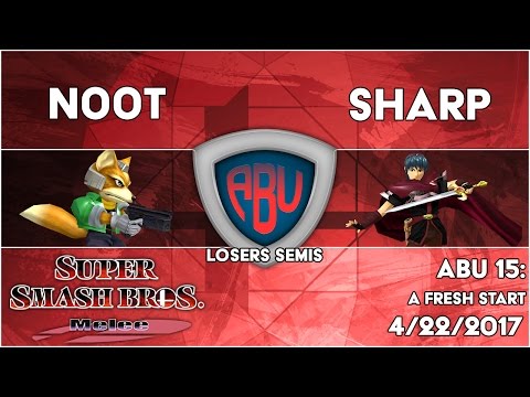 ABU 15: NOOT (Fox) vs. Sharp (Marth) - SSBM Singles Losers Semis