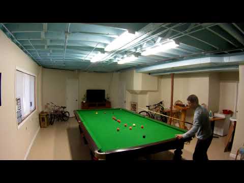 How to cheat a clearance in snooker practice!!! 68-105-130