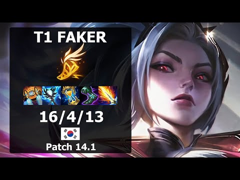 T1 Faker Akali MID vs Taliyah| Patch 14.1 KR Challenger