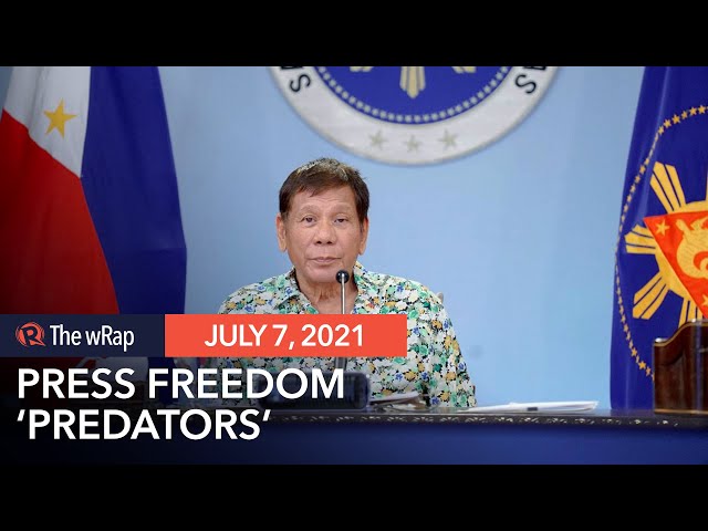 Duterte among global ‘Press Freedom Predators’ in 2021