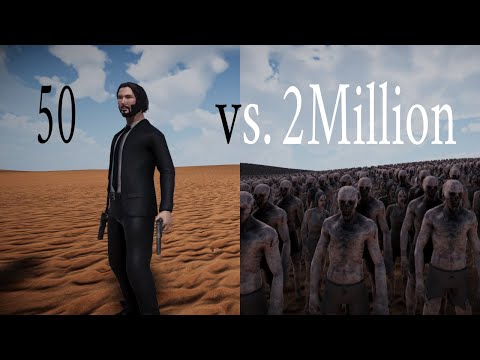 50 John Wick vs 2 Million Zombies. Ultimate Epic Battle Simulator 2 Deutsch/German  Nyxolizer