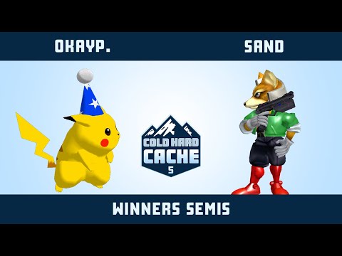 OkayP. (Pikachu) vs. Sand (Fox) - Melee Singles Winners Semifinals - Cold Hard Cache 5