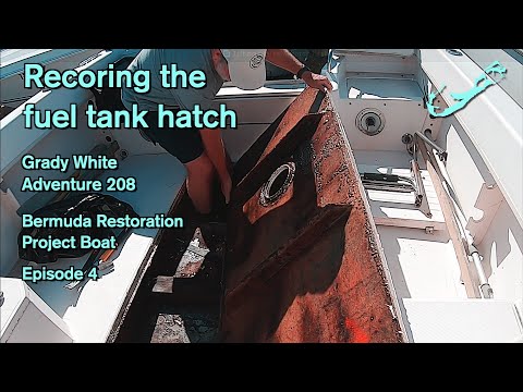 Recoring a boat fuel tank hatch