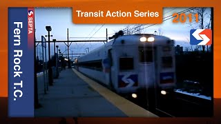 preview picture of video 'Regional Rail at Fern Rock Transportation Center 1/20/11 - SEPTA Action Series'