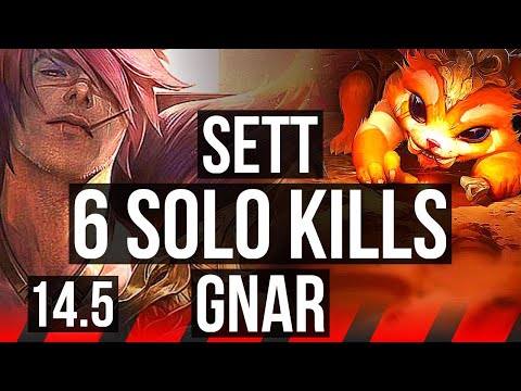 SETT vs GNAR (TOP) | 6 solo kills, 9/3/7 | KR Master | 14.5