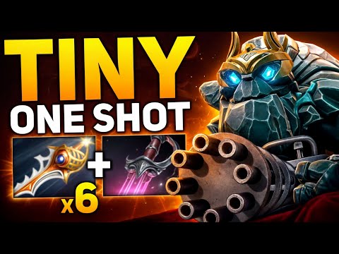 x6 Divine Rapiers Tiny 73 Kills 7.37e 🔥🔥🔥One Shot Build | Dota 2 Gameplay