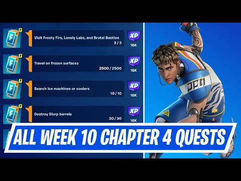 Fortnite Week 10 Quests Guide - How to complete Slurp on Ice Quests Challenges in Chapter 4 Season 1