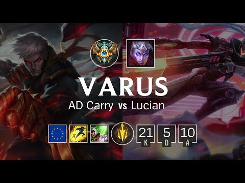 Varus ADC vs Lucian - EUW Challenger Patch 8.23