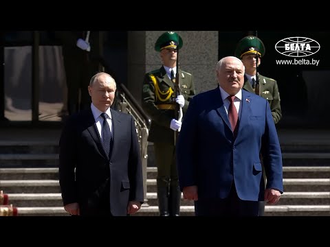 Russia and Belarus National Anthem | Putin State Visit