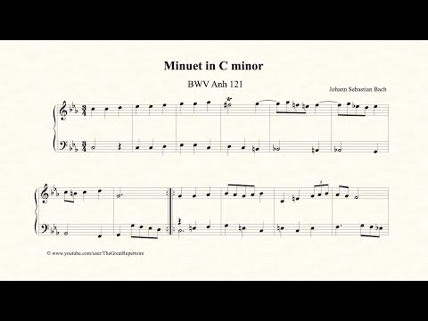Bach, Minuet in C minor, BWV Anh 121
