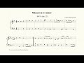 Bach Minuet In C Minor BWV Anh 121