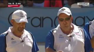 Masters pétanque 2016 Etape 7 Dax 1ere demi finale France contre Madagascar