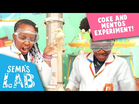 Coke and Mentos Science Experiment For Kids | Science experiments for kids | Sema's Lab | Super Sema