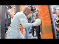 YORDENIS UGAS UNLOADS ON HEAVY BAG! THROWS WICKED UPPERCUTS DURING WORKOUT TRAINING FOR ERROL SPENCE