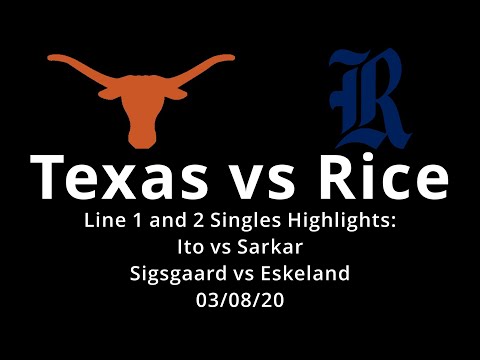 Yuya Ito and Christian Sigsgaard's FINAL college tennis match (TEXAS vs RICE Highlights)