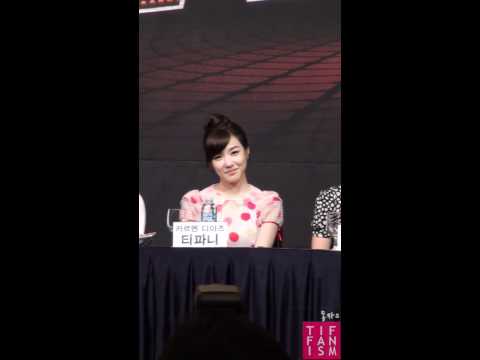[fancam]110830 musical 'FAME' production report conference  SNSD TIFFANY Interview edit