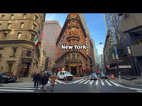 New York Holiday Season Walking Tour 4k Downtown Manhattan NY