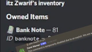 This Discord Exploit disabled Dank Memer commands temporarily
