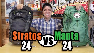 What's the DIFFERENCE? Osprey STRATOS 24 vs MANTA 24 Review!