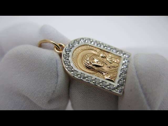 Серебряная ладанка "Богородица" вкх97 Відео огляд