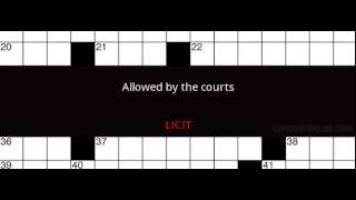 Allowed by the courts Crossword Clue Solution