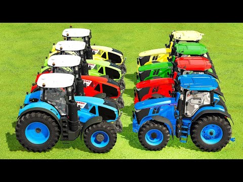 JOHN DEERE vs CLAA COLORED TRACTORS & FUEL TANK PARKOUR - Farmin Simulator 22