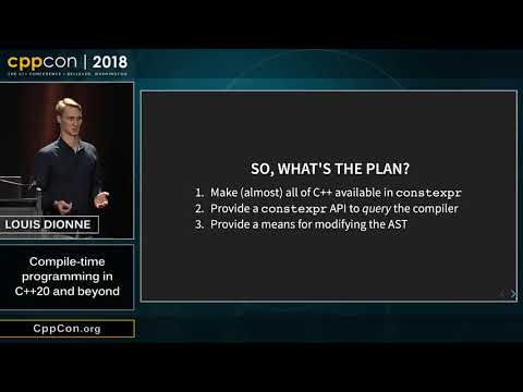 CppCon 2018: Louis Dionne “Compile-time programming and reflection in C++20 and beyond”