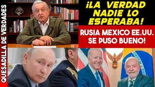 ¡LA VERDAD NADIE ESPERABA ESTO DE RUSIA A MÉXICO! ESTO ES UN NOTICIÓN SEÑORES! EE.UU. BIDEN Y PUTIN