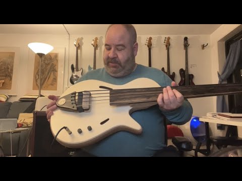 Benevolent Bass Cinque 4 String Fretless Upright Electric Bass 2023 - White Spruce/ Alder image 7