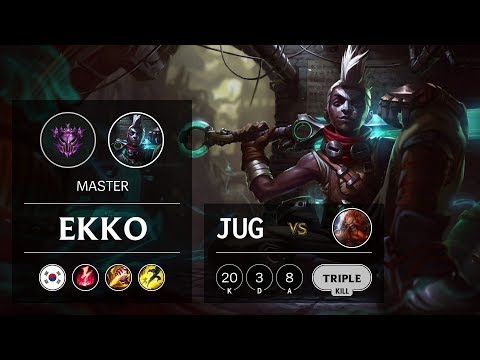 Ekko Jungle vs Gragas - KR Master Patch 9.19