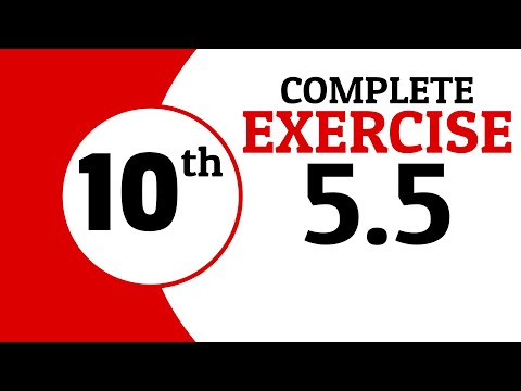 Exercise 5.5 - 10 Class Math | Waqas Nasir