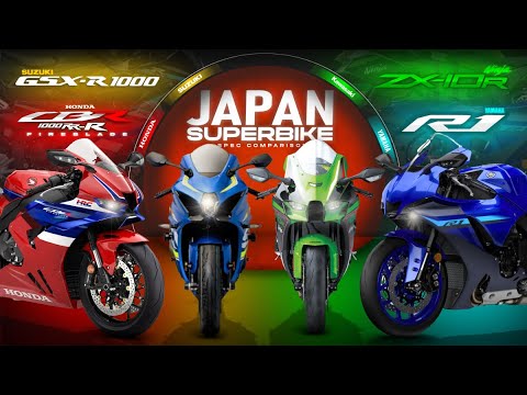 Best Japanese Superbike! ┃ Honda CBR1000RR-R  vs Ninja ZX-10R vs Suzuki GSX-R1000 vs Yamaha R1