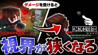 【マイクラ】被弾するたびに視界が奪われる世界でサバイバル【ゲーム実況】