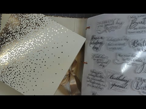 Crafter's Companion "Ultimate Verse Compendium" Verse Stamp and Card Bundle Unboxing! So Pretty!