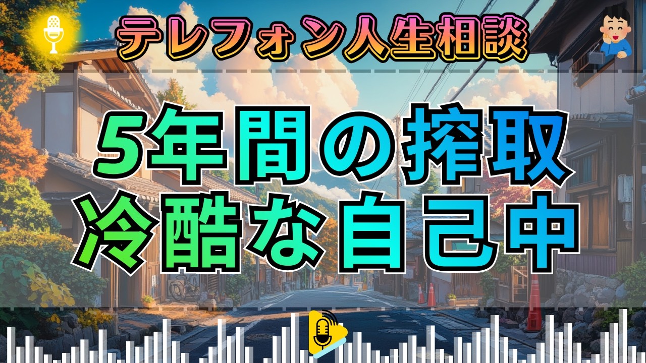 【テレフォン人生相談】5年間の搾取。婚約者を「使い捨て」にする自己中心的な女の冷酷な本性