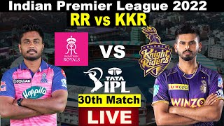 🔴IPL LIVE MATCH TODAY | RR vs KKR LIVE | MATCH 30th | Live Cricket Match Today | Live Cricket p@30