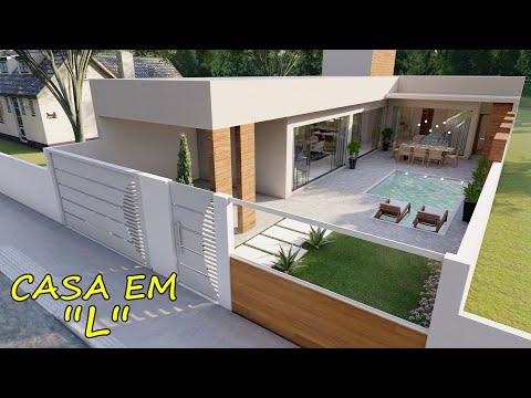 183 | TOUR of an "L''-shaped house | WITH POOL AND LEISURE AREA |
