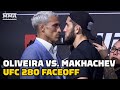 Charles Oliveira And Islam Makhachev Don't Blink During Intense Faceoff | UFC 280 | MMA Fighting