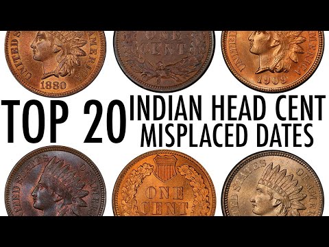 Top 20 Misplaced Date Indian Head Cent Varieties - Photos & Values - Full PCGS / NGC MPDs List
