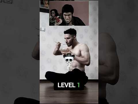 Bruce Lee moves - level 1 to level 7 😲 #workout #training #challenge #brucelee