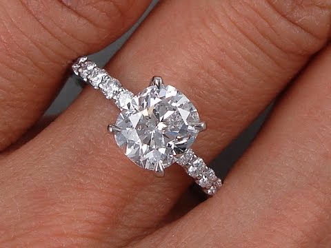 2.04 ctw Cushion Cut Lab Grown Diamond Engagement Ring - BigDiamondsUSA