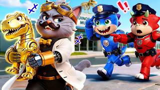 Download lagu MADCAT Kabur dengan DINOSAURUS ROBOT EMAS! Bisakah Polisi BOLT & PYRO Menangkapnya? | Animasi Aksi Dinosaurus mp3