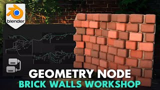 Geometry Node Brick Walls Workshop video thumbnail