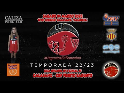 Videohighlights Calasanz - Infantil Caliza Pool Bar CBF Puerto Sagunto (LIGA J9 22-23)
