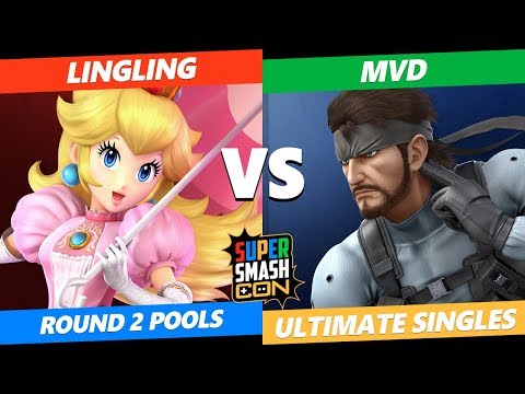 SSC 2019 SSBU -  LingLing (Peach) VS TG MVD (Snake) Smash Ultimate Round 2 Pools