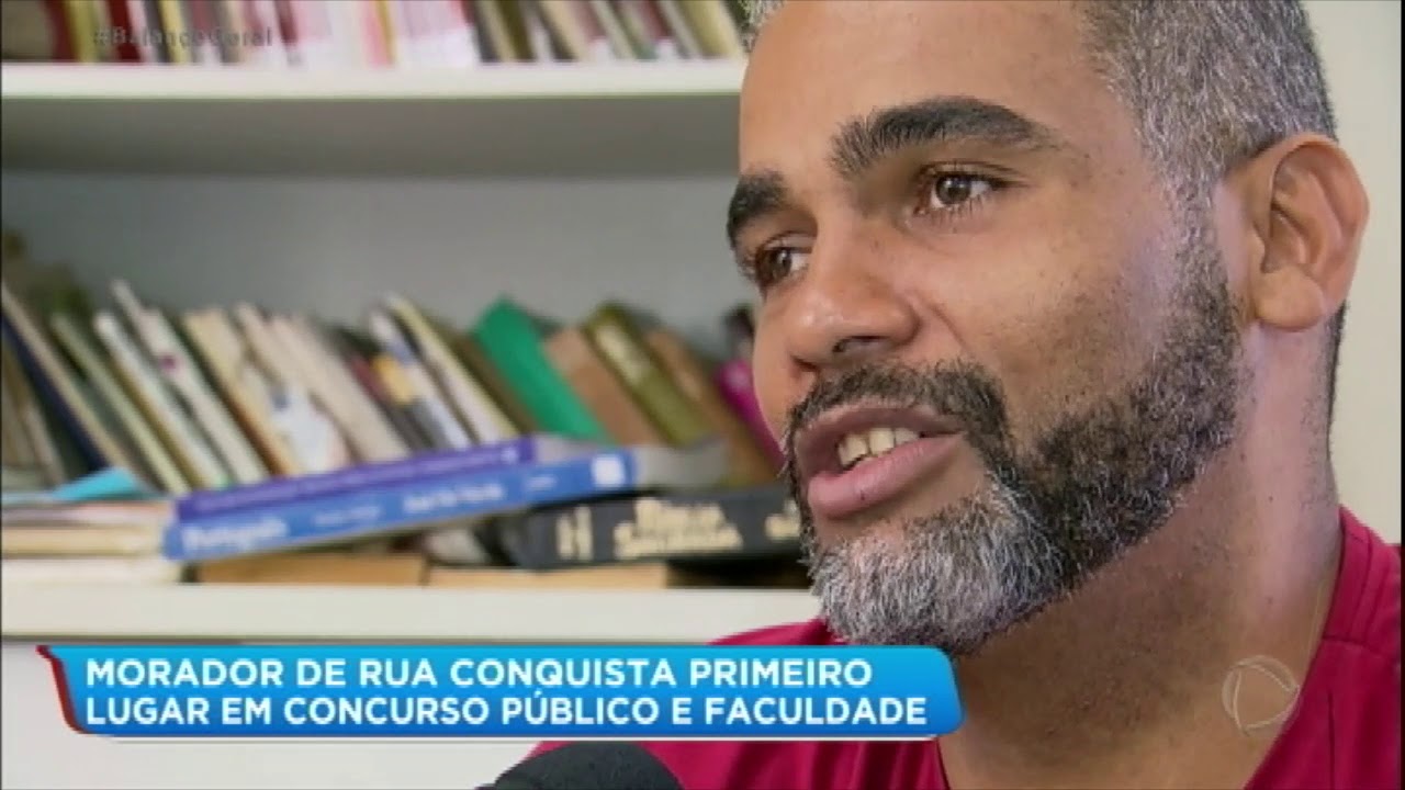 Morador de rua conquista primeiro lugar em concurso público
