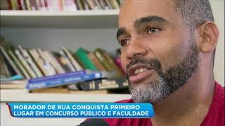 Morador de rua conquista primeiro lugar em concurso público